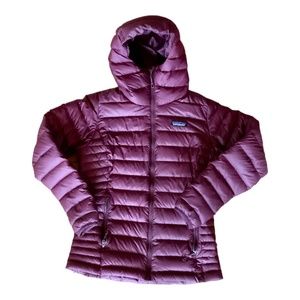 PATAGONIA Women’s Down Sweater Hoody, Maroon, Size XS